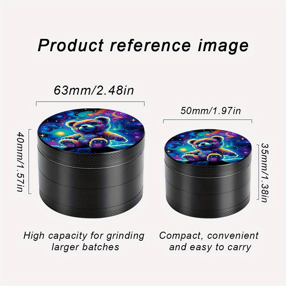 Grinder Ourson 4 Couches Zinc 50/63mm avec Pollen Trap by LSDLBoutique.ch