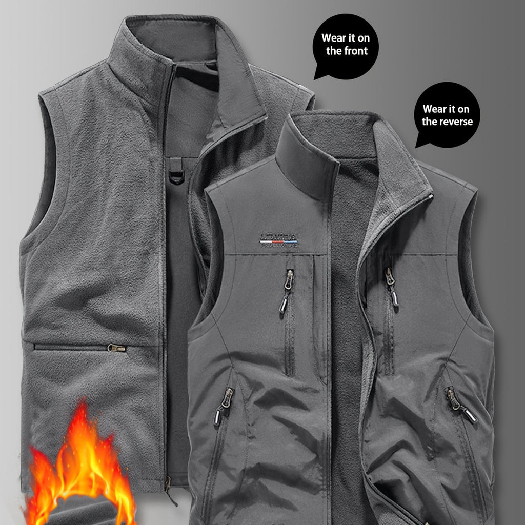 NordTrail – Gilet Réversible Homme Multi-Poches, Coupe Regular by LSDLBoutique.ch