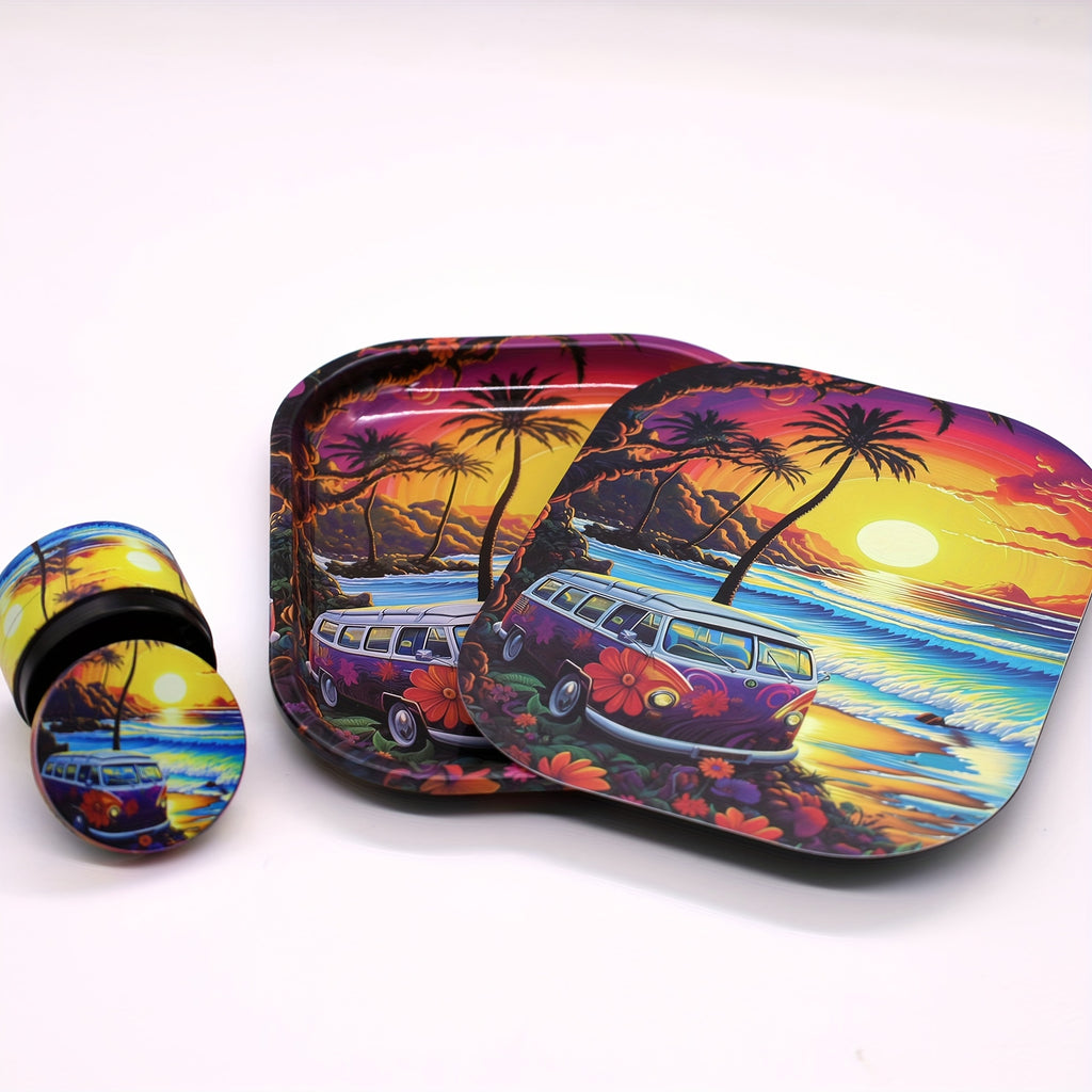 Set Plateau 18×14cm + Grinder 50mm 4 Couches by LSDLBoutique.ch