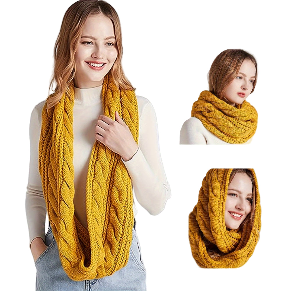 Écharpe Femme Épaisse Pour Hiver Chaude Élastique Élégante Multicolore Confortable Idée Cadeau Noël by LSDLBoutique.ch