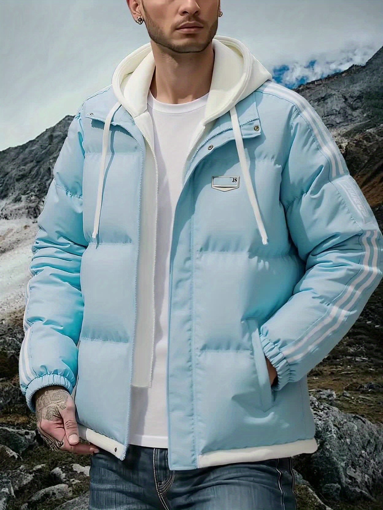 Manteau D’Hiver Capuche Pour Homme Fermeture Éclair Ultra Chaud Et Confortable Polyvalent by LSDLBoutique.ch