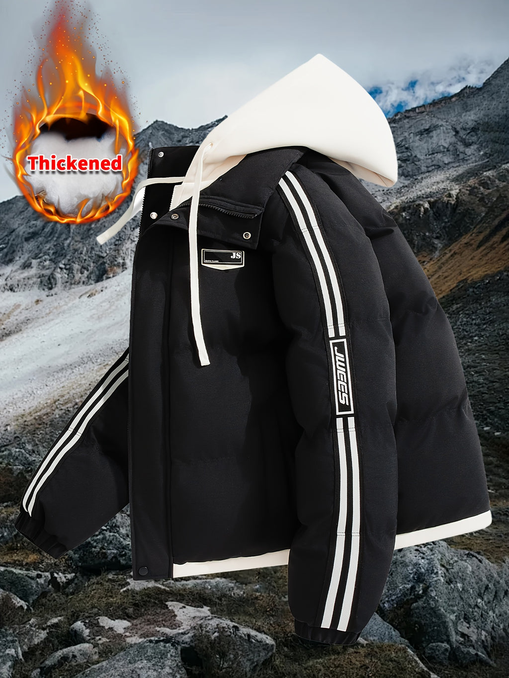 Manteau D’Hiver Capuche Pour Homme Fermeture Éclair Ultra Chaud Et Confortable Polyvalent by LSDLBoutique.ch