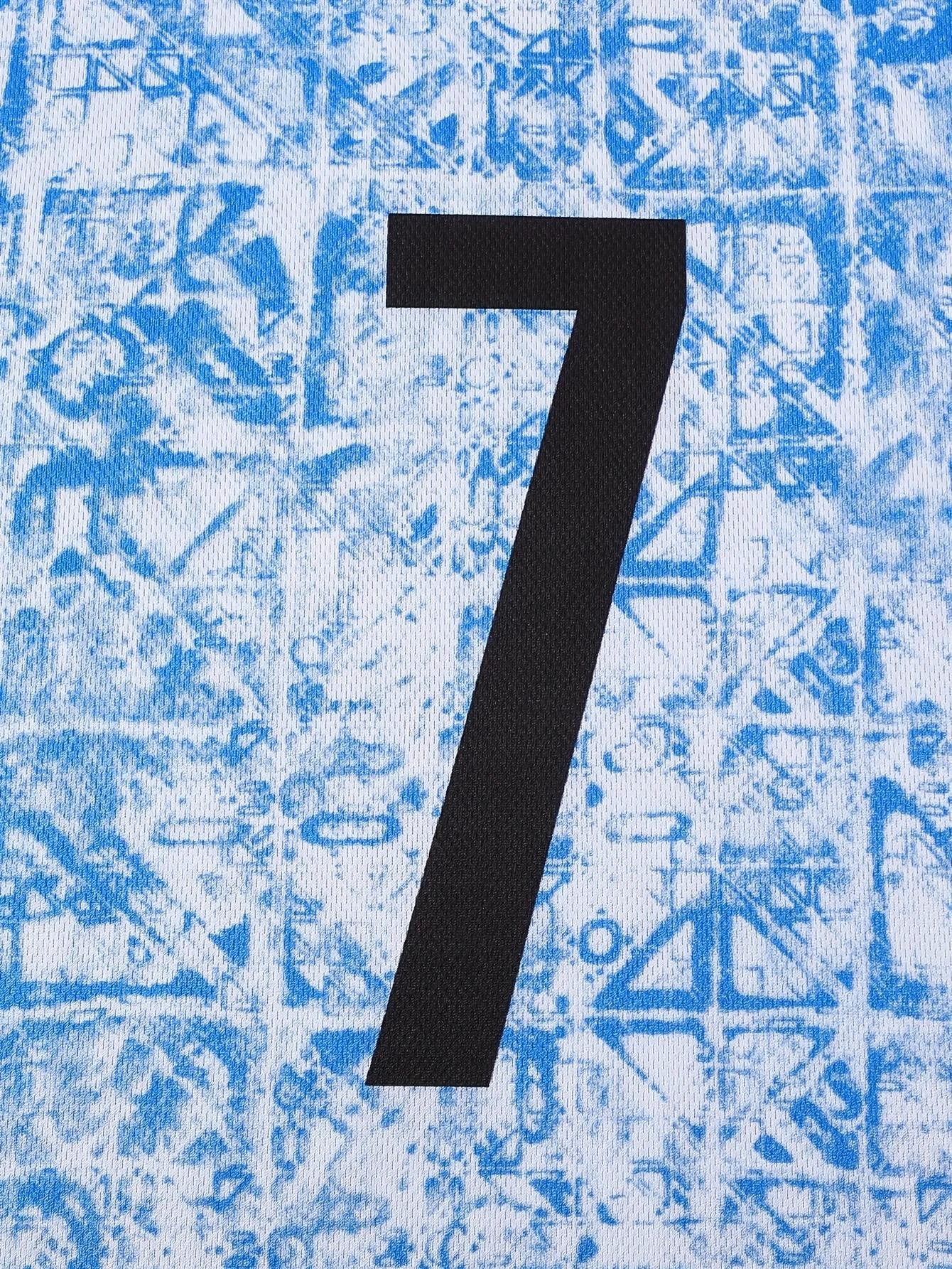 Personalisierbares Fußballtrikot und Shorts für Kinder – Hellblau