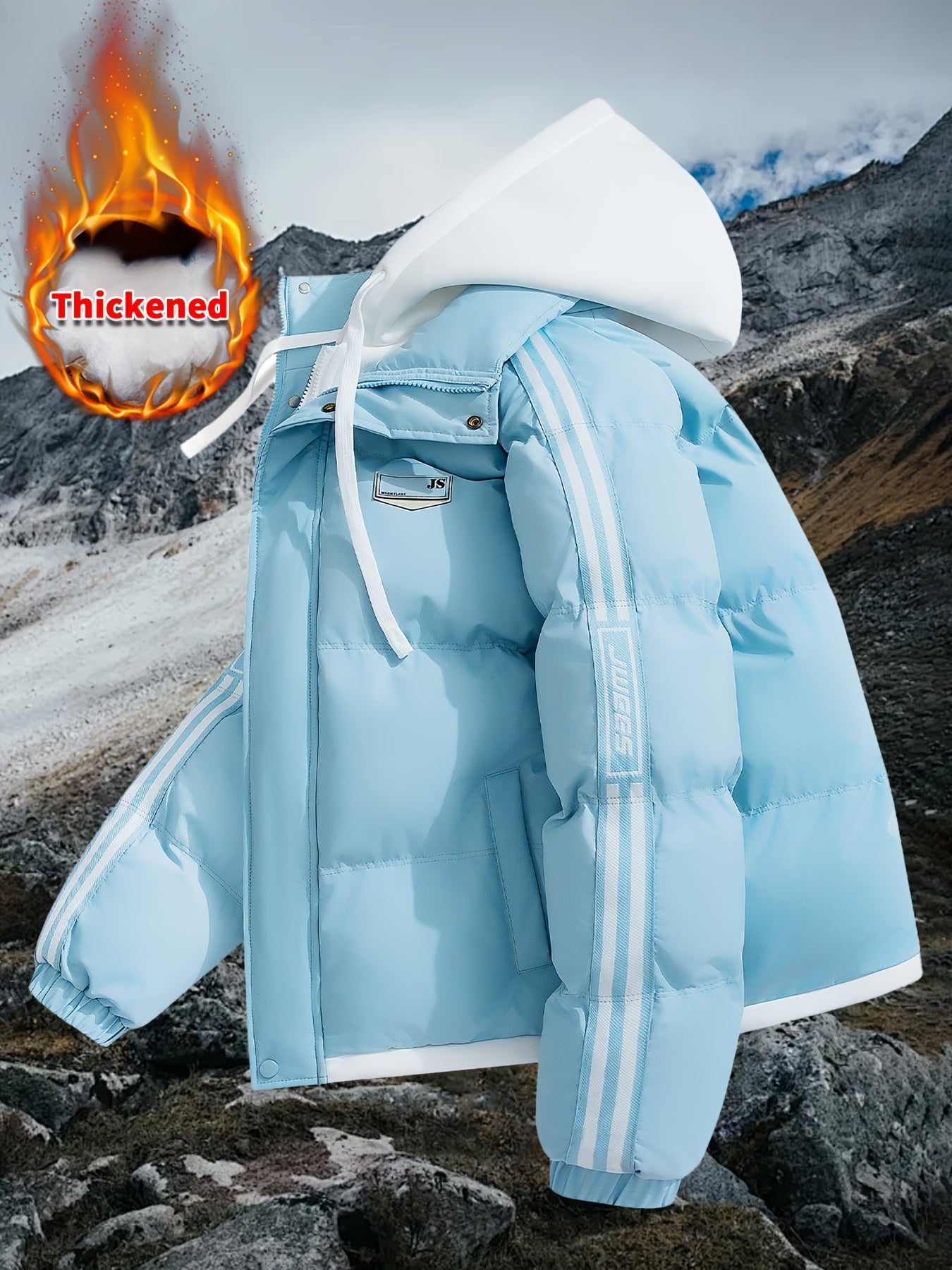 Manteau D’Hiver Capuche Pour Homme Fermeture Éclair Ultra Chaud Et Confortable Polyvalent by LSDLBoutique.ch