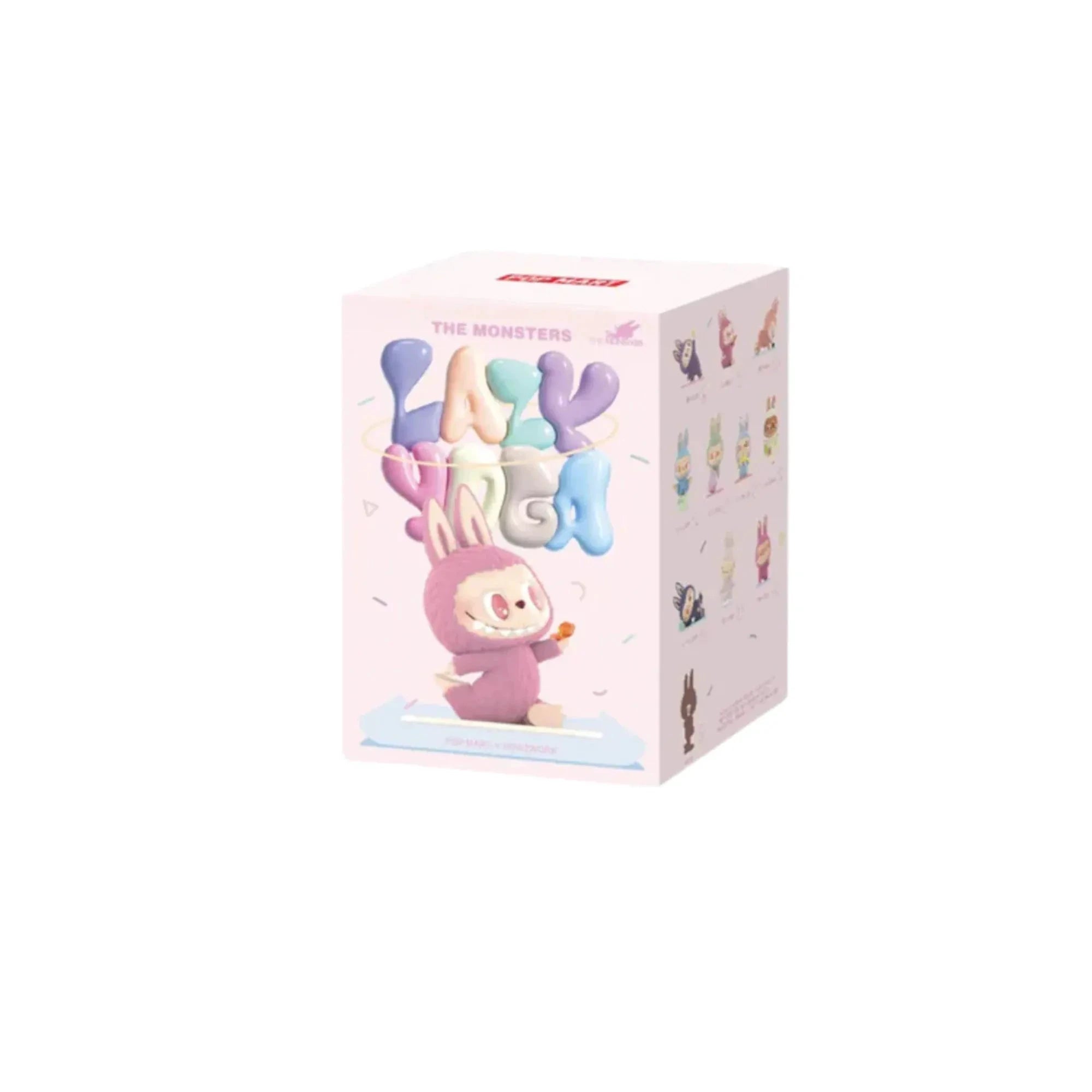 Figurine Mon Labubu – The Monsters Lazy Labubu, blind box, packaging pastel rose