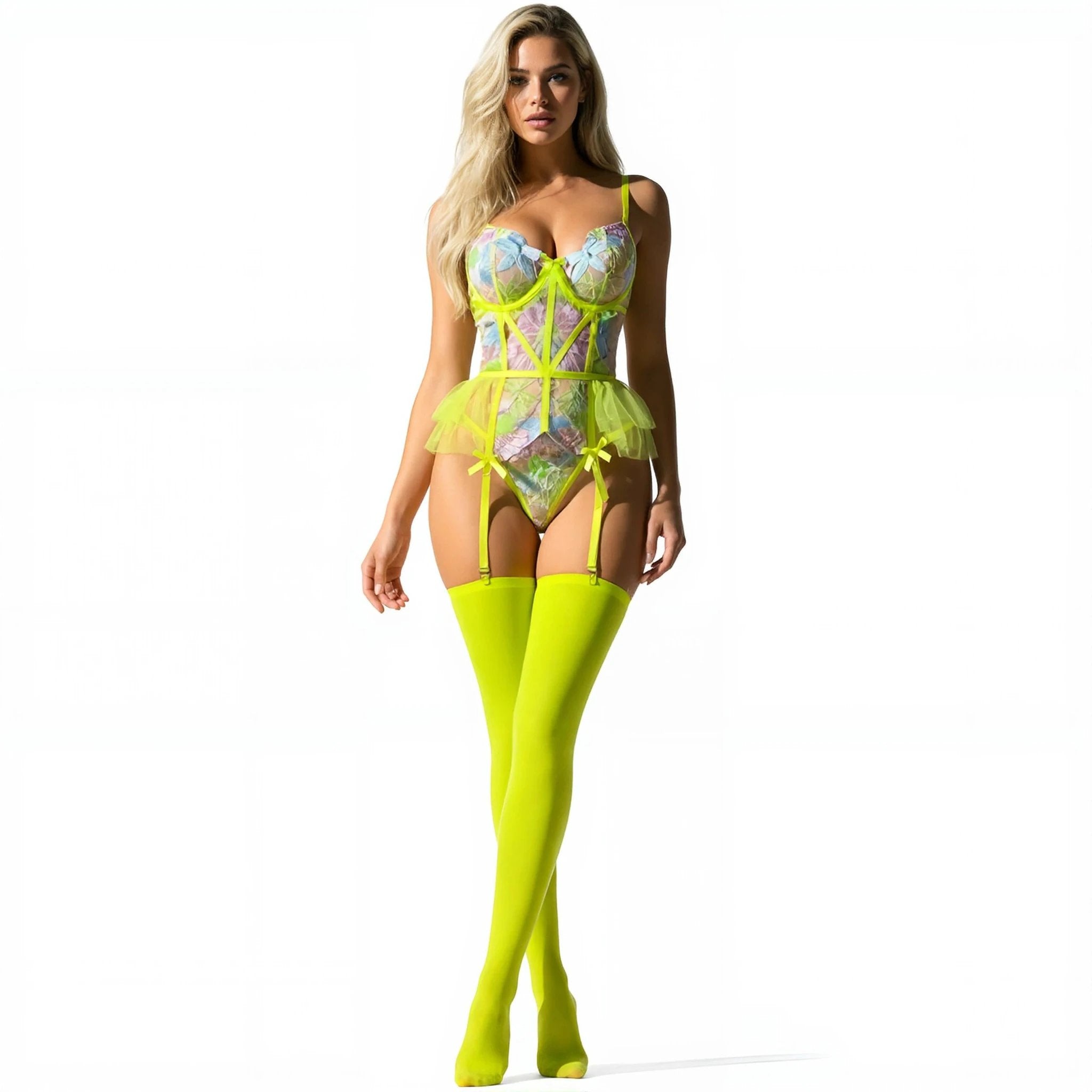 Les Secrets de Léa – Rückenfreies, besticktes Dessous-Set – Midori