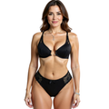Emilie Ensemble Lingerie Noire Avec Soutien Gorge Ouverture Frontale Et Culotte En Dentelle Élégance Confort by Les Secrets de Léa