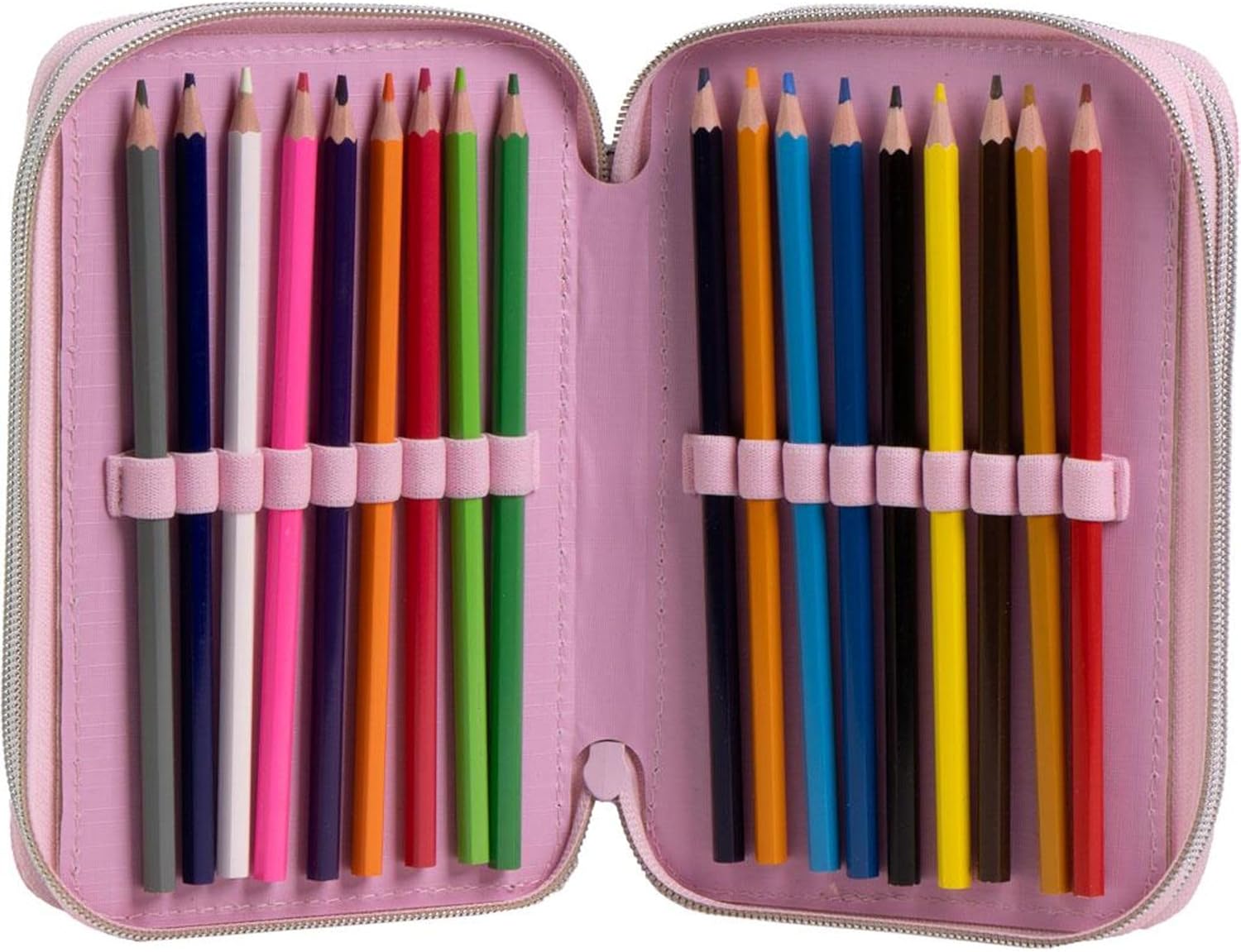 CERDÁ LIFE'S LITTLE MOMENTS Trousse avec Accessoires Giotto Hello Kitty avec marqueurs, Crayons et stylos | Trousse Triple pour Enfant avec Motif Sanrio, Hello Kitty, 12.5x6.5x19.5 cm, Licence