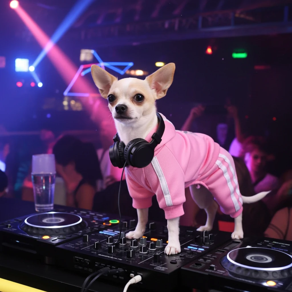 Adidog Sportanzug für Hunde, rot mit weißen Streifen