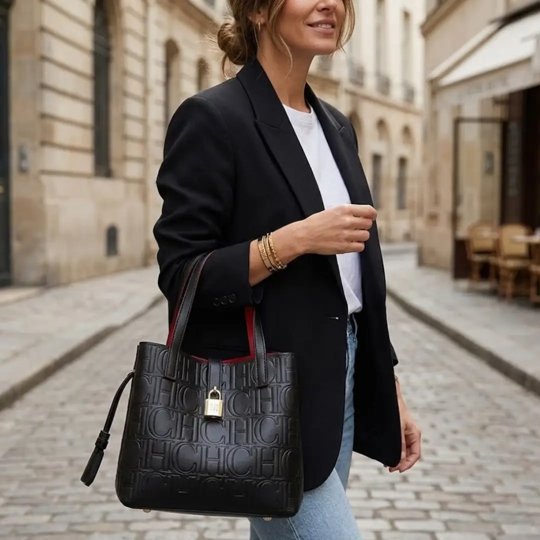 Embossed PU shopping bag – Casual Tote