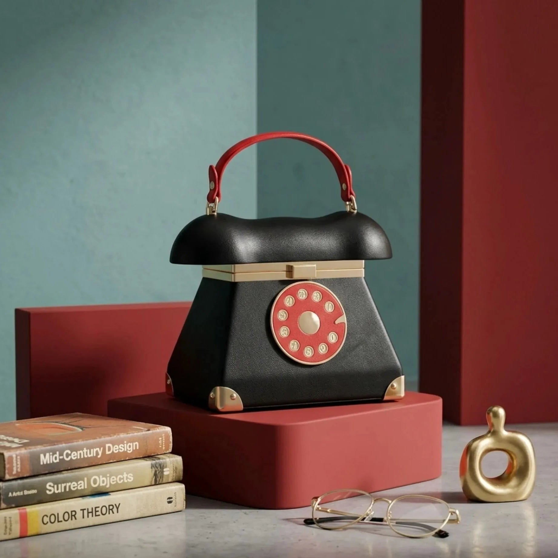 Sac de rangement maquillage forme téléphone rétro - LSDLBoutique
