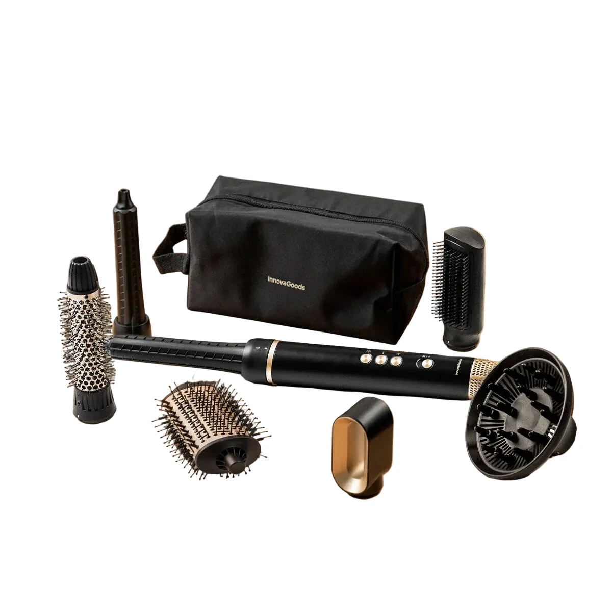 Ionic Multifunctional Air Dryer and Styler Brush with Coanda Technology and 7 Accessories Wavify InnovaGoods