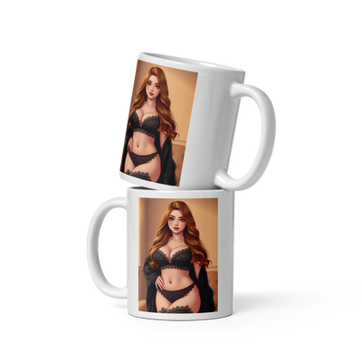Keramikbecher mit Spitzendruck – Lady M